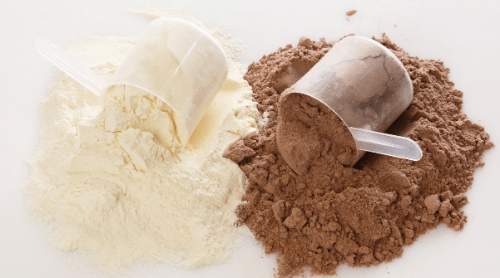 chocolate and vanilla plant based protein powders featured