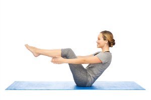 half boat asana to lose weight