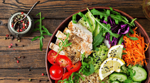 healthy dinner quinoa bowl featured