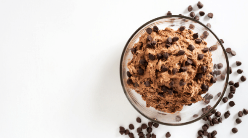 keto cookie dough with chocolate chips featured image