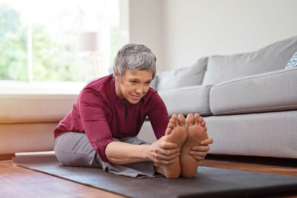 Is Yoga Only for Flexible People old woman